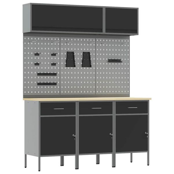 vidaXL &Sigma;&epsilon;&tau; &Nu;&tau;&omicron;&upsilon;&lambda;ά&pi;&alpha;&sigmaf; &Epsilon;&rho;&gamma;&alpha;&sigma;ί&alpha;&sigmaf; &mu;&epsilon; &sigma;&upsilon;&rho;&tau;ά&rho;&iota; &mu;&epsilon; &alpha;&pi;&omicron;&theta;ή&kappa;&epsilon;&upsilon;&sigma;&eta; 8 pcs &Mu;&alpha;ύ&rho;&omicron;