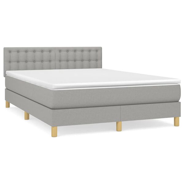 vidaXL &Kappa;&rho;&epsilon;&beta;ά&tau;&iota; Boxspring &mu;&epsilon; &Sigma;&tau;&rho;ώ&mu;&alpha; &Alpha;&nu;&omicron;&iota;&chi;&tau;ό &Gamma;&kappa;&rho;&iota; 140x190 &epsilon;&kappa;. &Upsilon;&phi;&alpha;&sigma;&mu;ά&tau;&iota;&nu;&omicron;
