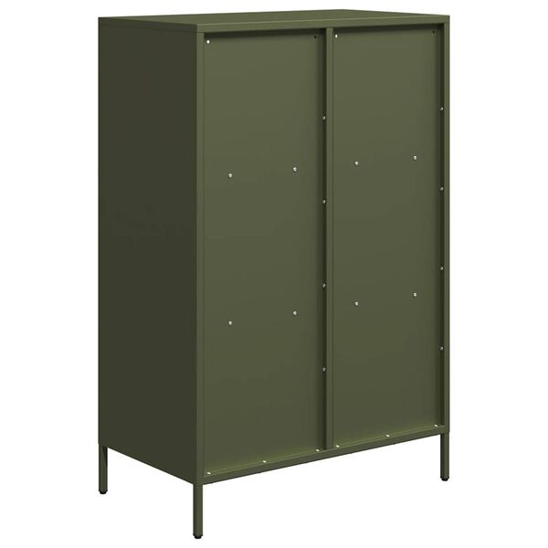 vidaXL Ντουλάπι Πράσινο Λαδί 68x39x103,5 εκ. από Ατσάλι