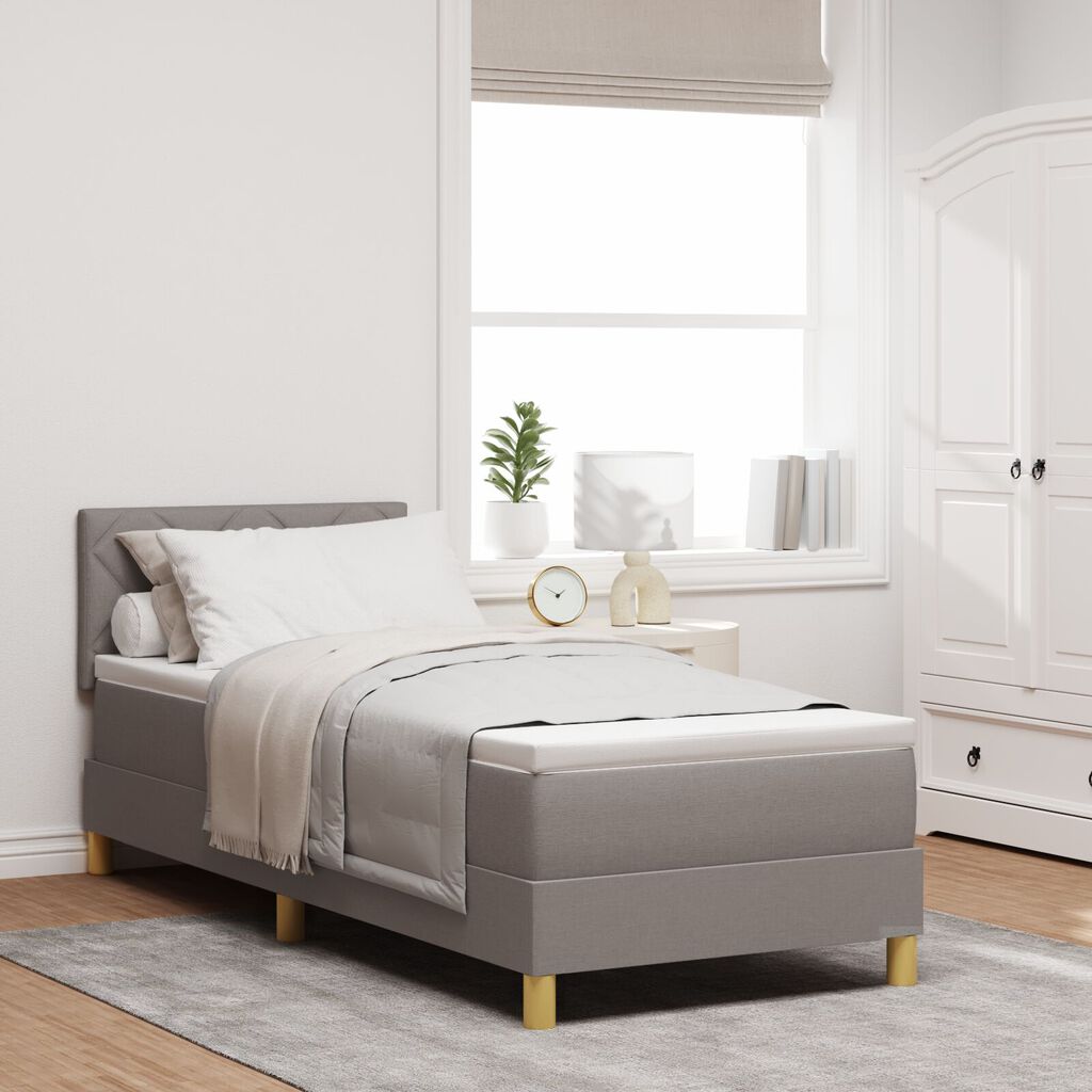 vidaXL Κρεβάτι με Σπαστό Στρώμα Γκρι 80x200 cm Ύφασμα