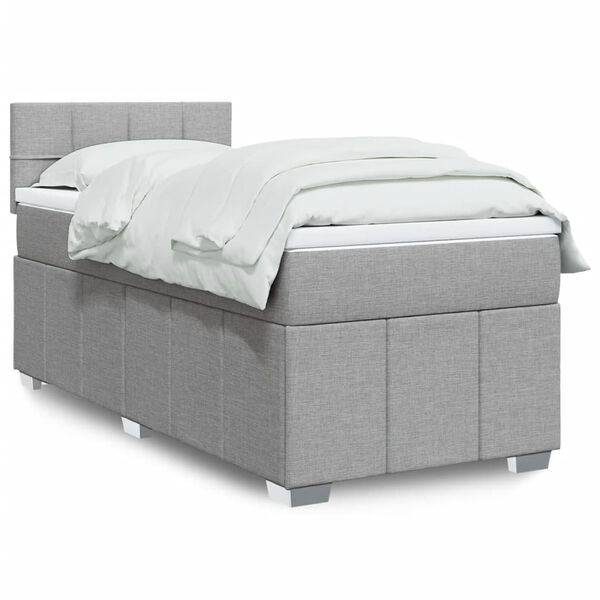 vidaXL &Kappa;&rho;&epsilon;&beta;ά&tau;&iota; Boxspring &mu;&epsilon; &Sigma;&tau;&rho;ώ&mu;&alpha; &Alpha;&nu;&omicron;&iota;&chi;&tau;ό &Gamma;&kappa;&rho;&iota; 90x190 &epsilon;&kappa;. &Upsilon;&phi;&alpha;&sigma;&mu;ά&tau;&iota;&nu;&omicron;