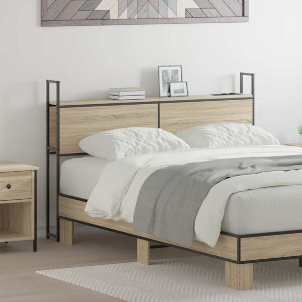 vidaXL &Kappa;&epsilon;&phi;&alpha;&lambda;ά&rho;&iota; &Alpha;&pi;&omicron;&theta;ή&kappa;&eta;&sigmaf; &mu;&epsilon; &Sigma;&tau;&alpha;&theta;&mu;ό &Phi;ό&rho;&tau;&iota;&sigma;&eta;&sigmaf; &mu;&epsilon; &rho;ά&phi;&iota; Sonoma &Delta;&rho;&upsilon;&sigmaf; 135 cm