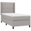 vidaXL Κρεβάτι Boxspring με Στρώμα & LED Αν.Γκρι 100x200εκ. Υφασμάτινο