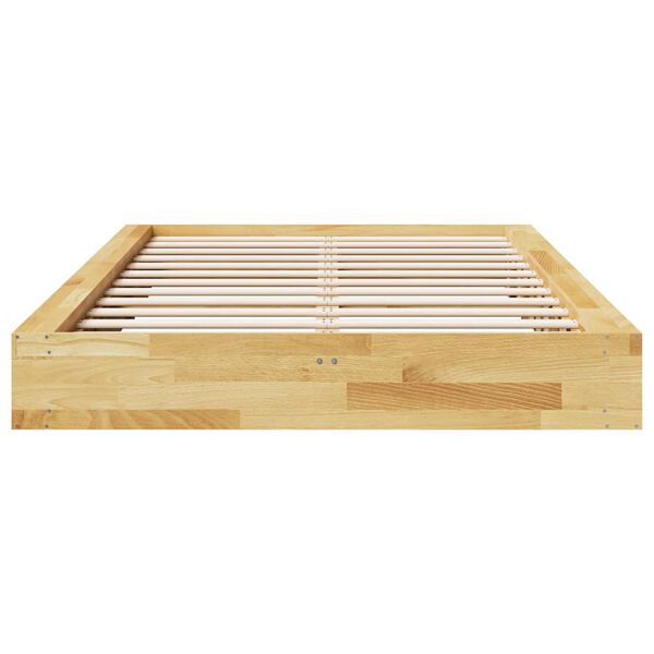 vidaXL Πλαίσιο κρεβατιού χωρίς στρώμα 120x200 cm μασίφ ξύλο δρυς