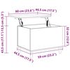 vidaXL Τραπεζάκι Σαλονιού Καπνιστή Δρυς 60x44,5x45 εκ. Επεξ. Ξύλο