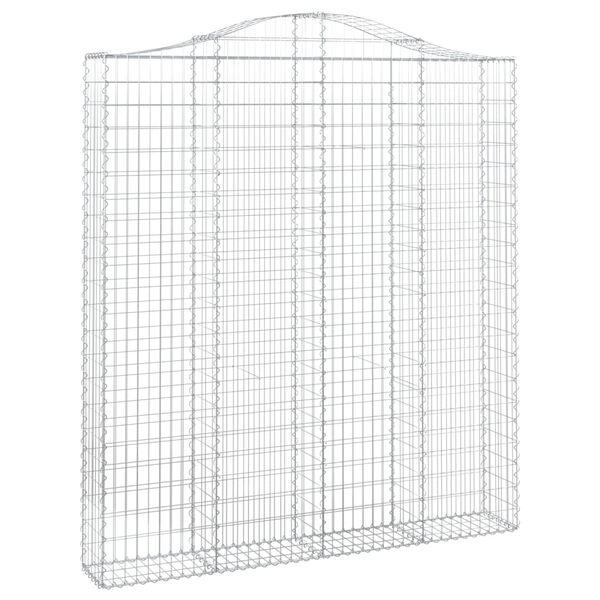 vidaXL Συρματοκιβώτια Τοξωτά 6 τεμ. 200x30x220/240 εκ. Γαλβαν. Ατσάλι