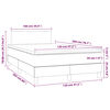 vidaXL Κρεβάτι Boxspring με Στρώμα Σκούρο Γκρι 120x200 εκ. Βελούδινο