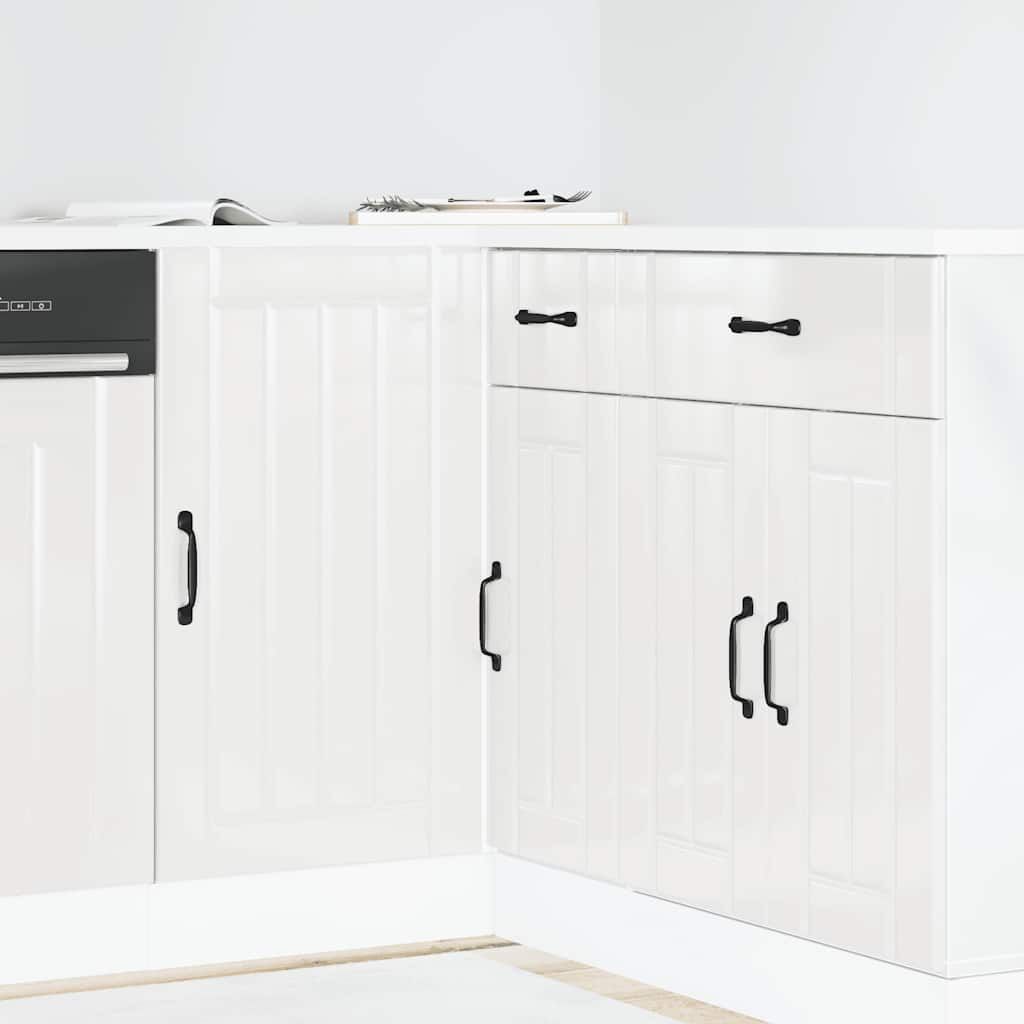 vidaXL Κάτω ντουλάπι κουζίνας "Lucca" High Gloss White