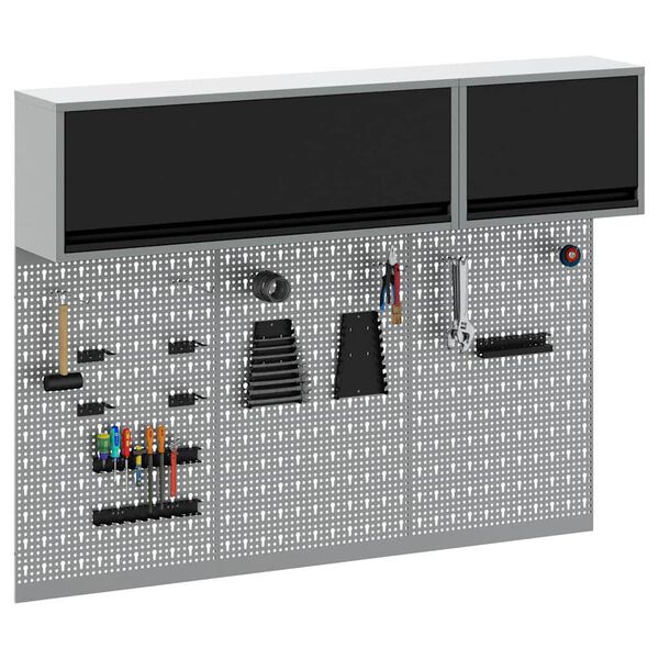 vidaXL &Sigma;&epsilon;&tau; &Nu;&tau;&omicron;&upsilon;&lambda;&alpha;&pi;&iota;&omicron;ύ &Epsilon;&rho;&gamma;&alpha;&lambda;&epsilon;ί&omega;&nu; &kappa;&alpha;&iota; &Tau;&alpha;&mu;&pi;&lambda;ό &mu;&epsilon; &rho;ά&phi;&iota; 5 pcs &Mu;&alpha;ύ&rho;&omicron;