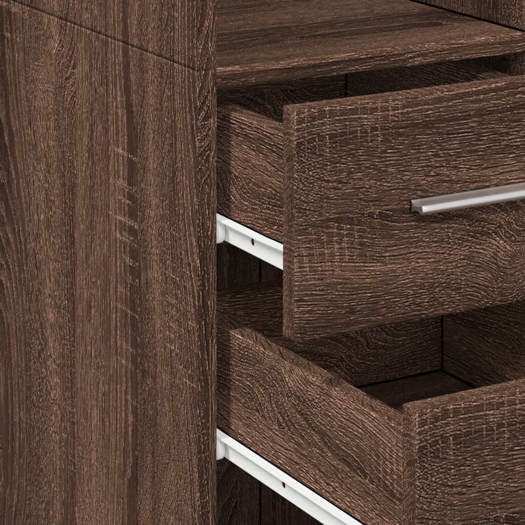 vidaXL Ντουλάπι Καφέ Δρυς 50x42,5x185 εκ. από Επεξεργασμένο Ξύλο