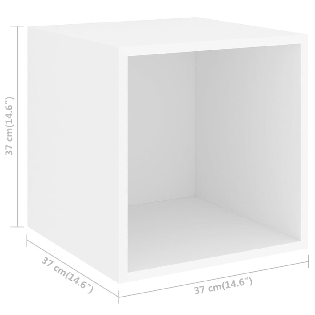 vidaXL Ντουλάπι Τοίχου Λευκό 37 x 37 x 37 εκ. από Επεξ. Ξύλο