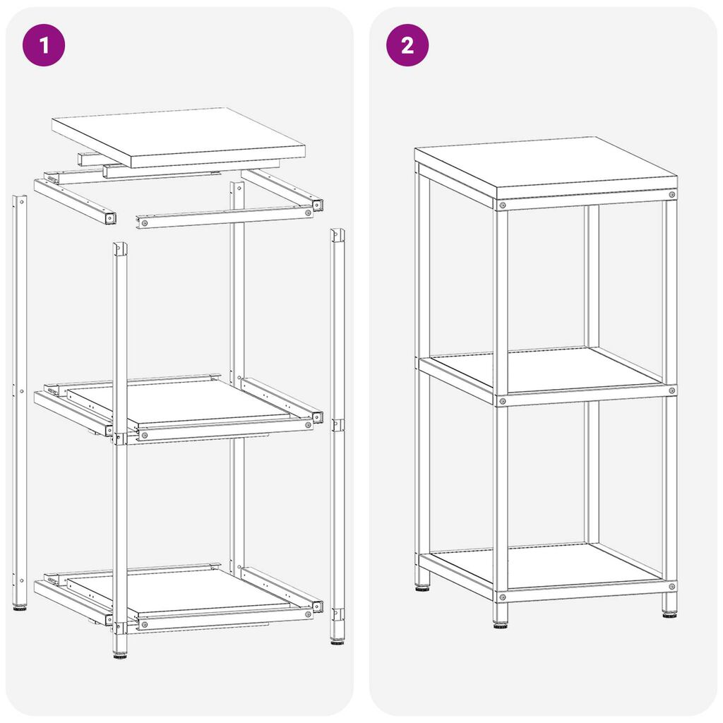 vidaXL Ράφι Αποθήκευσης Κουζίνας Ανθρακί 60 x 50 x 92 εκ. Ατσάλι