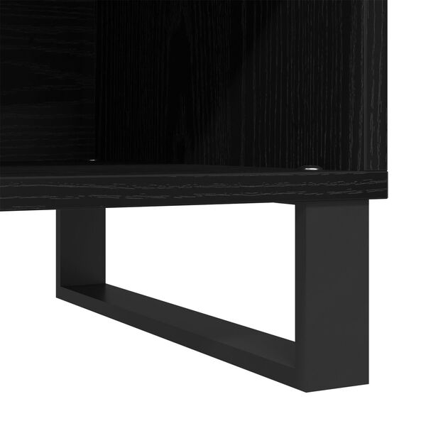 vidaXL Μαύρη Ντουλάπα Δίσκων από Σφένδαμο 84,5x38x48 εκ. Κατεργασμένο Ξύλο