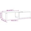 vidaXL Τραπεζάκι Σαλονιού Καπνιστή Δρυς 150x50x35 εκ. Επεξεργ. Ξύλο