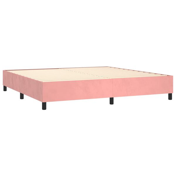 vidaXL &Kappa;&rho;&epsilon;&beta;ά&tau;&iota; Boxspring &mu;&epsilon; &Sigma;&tau;&rho;ώ&mu;&alpha; &Rho;&omicron;&zeta; 180x200 &epsilon;&kappa;. &Beta;&epsilon;&lambda;&omicron;ύ&delta;&iota;&nu;&omicron;