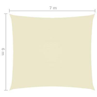 vidaXL Πανί Σκίασης Ορθογώνιο Κρεμ 6 x 7 μ. από Ύφασμα Oxford