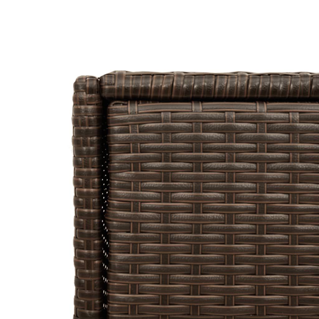 vidaXL Ντουλάπι Αποθήκευσης Κήπου Καφέ 55x55x111 εκ. Συνθετικό Ρατάν