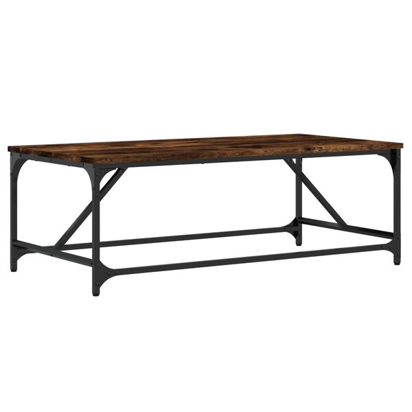 vidaXL Τραπεζάκι Σαλονιού Καπνιστή Δρυς 100x50x35 εκ. Επεξεργ. Ξύλο