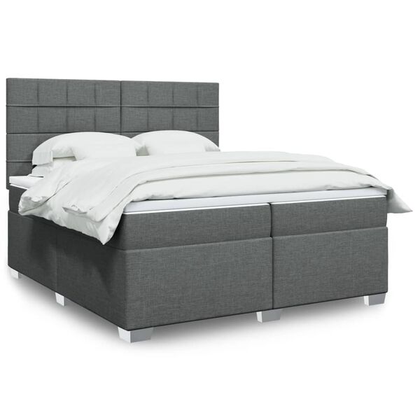 vidaXL &Kappa;&rho;&epsilon;&beta;ά&tau;&iota; Boxspring &mu;&epsilon; &Sigma;&tau;&rho;ώ&mu;&alpha; &Sigma;&kappa;&omicron;ύ&rho;&omicron; &Gamma;&kappa;&rho;&iota; 200x200 &epsilon;&kappa;. &Upsilon;&phi;&alpha;&sigma;&mu;ά&tau;&iota;&nu;&omicron;