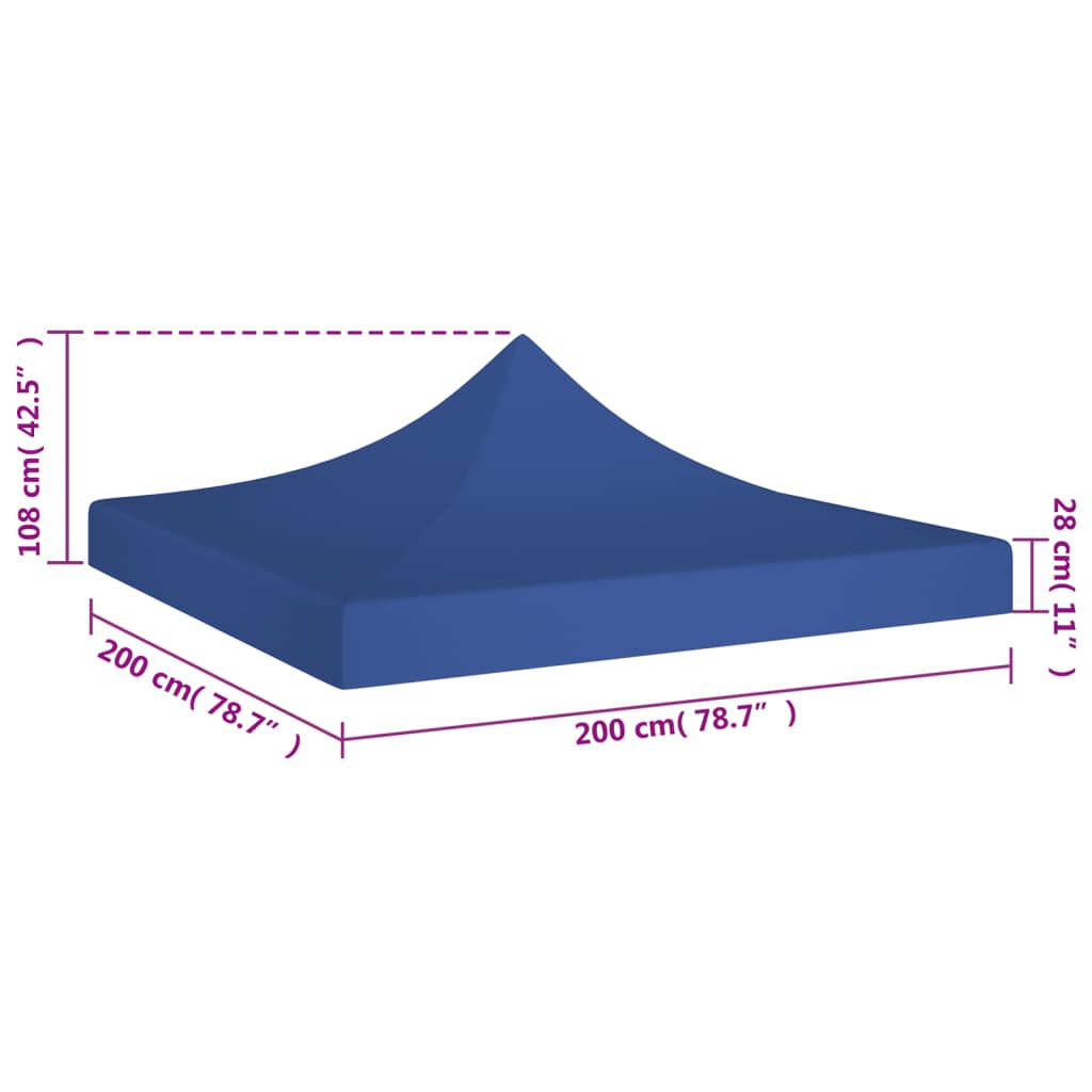 vidaXL Κάλυμμα Τέντας Εκδηλώσεων Μπλε 2 x 2 μ. 270 γρ/μ²