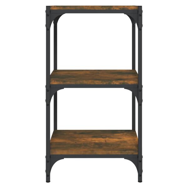vidaXL Βιβλιοθήκη Καπνιστή Δρυς 40x33x70,5 εκ. Επεξ. Ξύλο & Ατσάλι