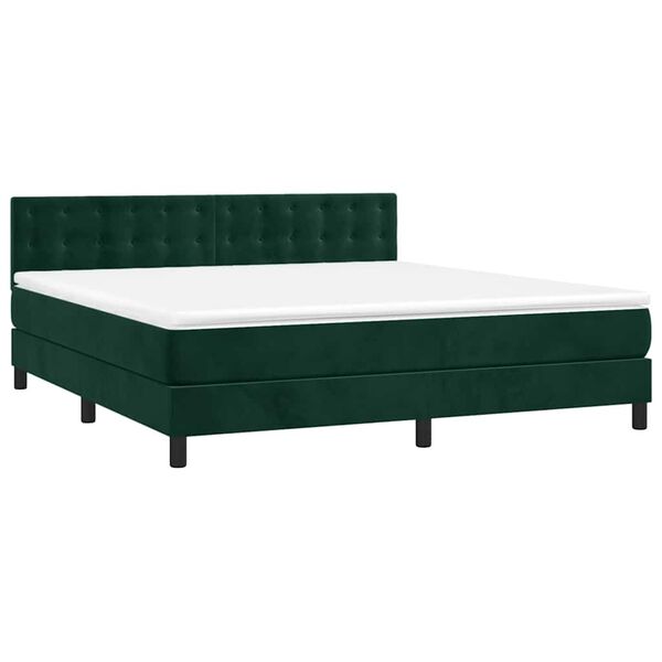 vidaXL &Kappa;&rho;&epsilon;&beta;ά&tau;&iota; Boxspring &mu;&epsilon; &Sigma;&tau;&rho;ώ&mu;&alpha; & LED &Sigma;&kappa;. &Pi;&rho;ά&sigma;&iota;&nu;&omicron; 180x200&epsilon;&kappa; &Beta;&epsilon;&lambda;&omicron;ύ&delta;&omicron;