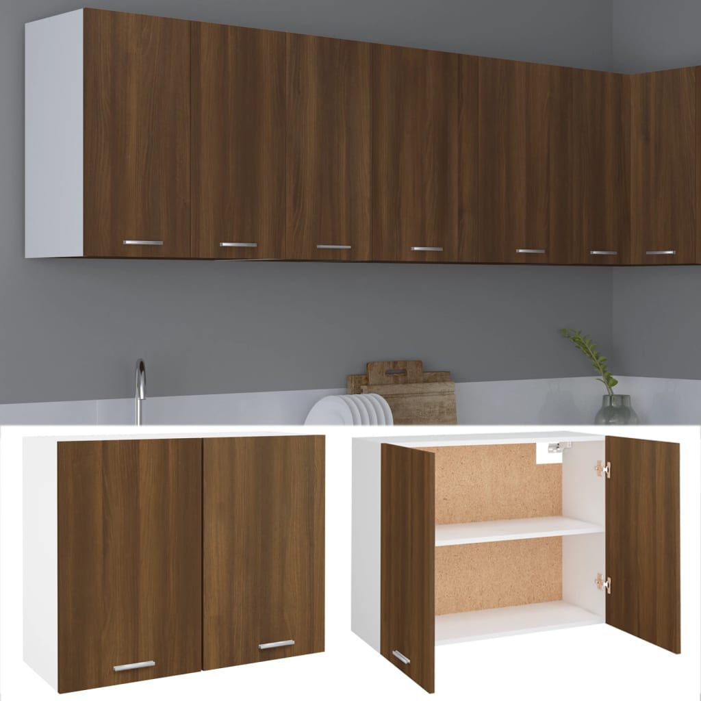 vidaXL Ντουλάπι Κρεμαστό Lyon Καφέ Δρυς 80x31x60εκ. Επεξεργασμένο Ξύλο
