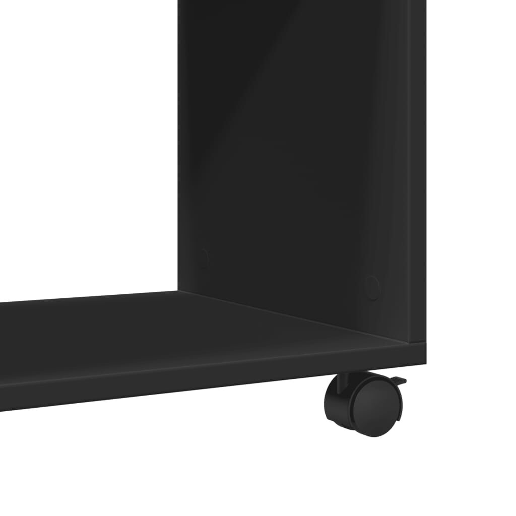 vidaXL Βοηθητικό Τραπέζι με Ρόδες Μαύρο 70x35x60 εκ. Επεξ. Ξύλο