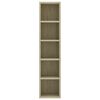 vidaXL Έπιπλο για CD Χρώμα Sonoma Δρυς 21x16x93,5 εκ. από Μοριοσανίδα