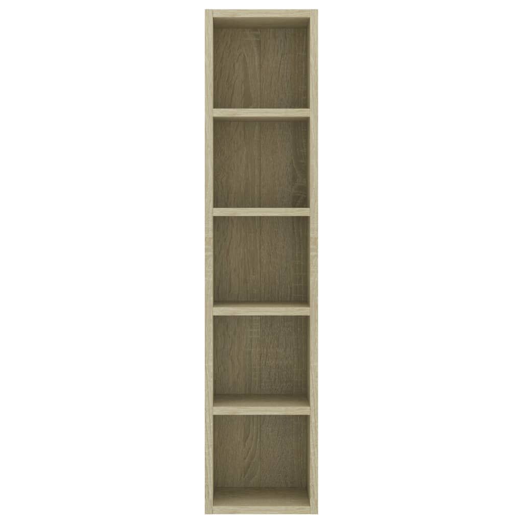 vidaXL Έπιπλο για CD Χρώμα Sonoma Δρυς 21x16x93,5 εκ. από Μοριοσανίδα