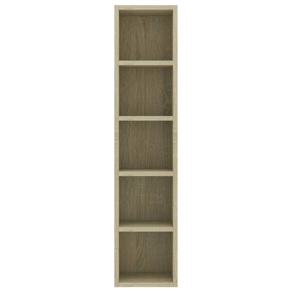 vidaXL Έπιπλο για CD Χρώμα Sonoma Δρυς 21x16x93,5 εκ. από Μοριοσανίδα