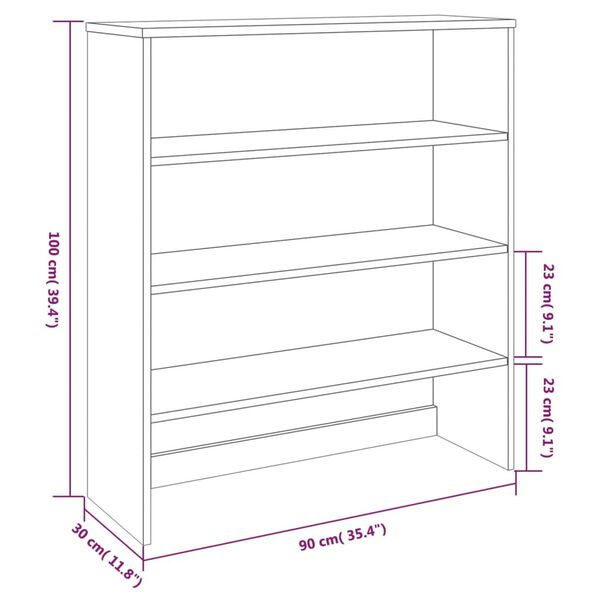 vidaXL Πάνω Μέρος για Ντουλάπι HAMAR Μελί 90x30x100εκ. Ξύλο Πεύκου