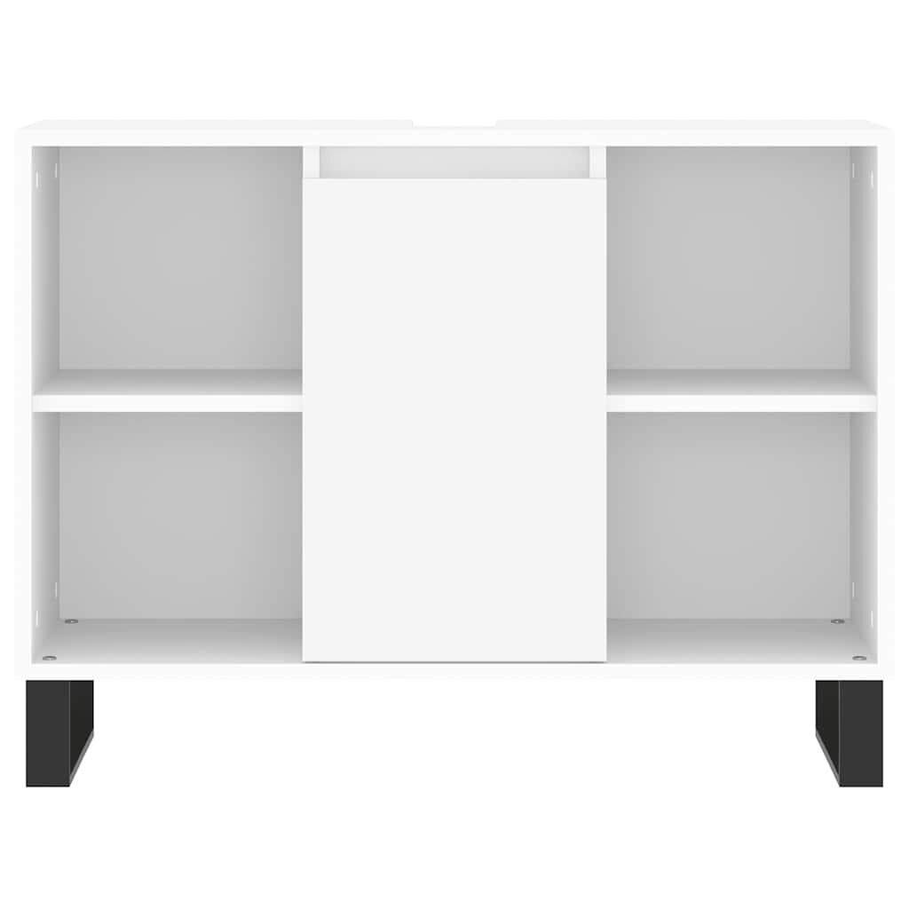 vidaXL Ντουλάπι Μπάνιου Λευκό 80 x 33 x 60 εκ. Επεξεργασμένο Ξύλο