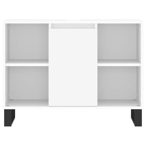 vidaXL Ντουλάπι Μπάνιου Λευκό 80 x 33 x 60 εκ. Επεξεργασμένο Ξύλο