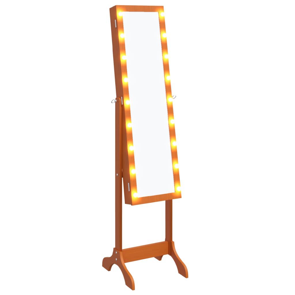 vidaXL Καθρέφτης Επιδαπέδιος με LED 34 x 37 x 146 εκ.