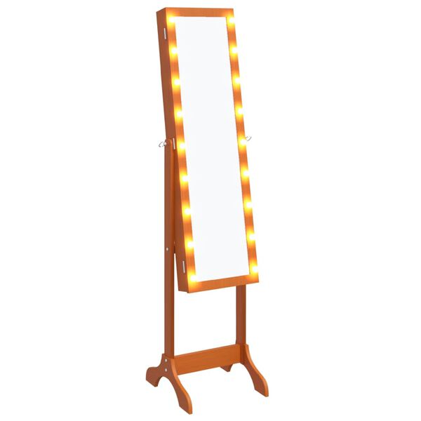 vidaXL Καθρέφτης Επιδαπέδιος με LED 34 x 37 x 146 εκ.