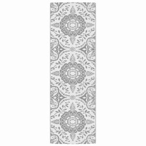 vidaXL Χαλί εξωτερικού χώρου ARAKIL ανοιχτό γκρι 80x250 cm PP
