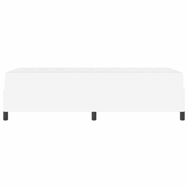 vidaXL Σκελετός κρεβατιού με στρώμα Λευκό 90 x 190 cm Τεχνητό δέρμα