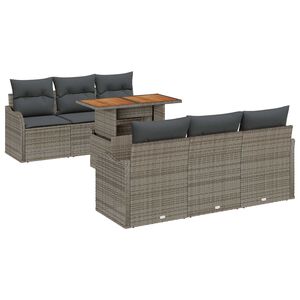 vidaXL &Sigma;&epsilon;&tau; &Kappa;&alpha;&nu;&alpha;&pi;έ &Kappa;ή&pi;&omicron;&upsilon; &mu;&epsilon; &mu;&alpha;&xi;&iota;&lambda;ά&rho;&iota; 7 pcs &Gamma;&kappa;&rho;&iota; &sigma;&upsilon;&nu;&theta;&epsilon;&tau;&iota;&kappa;ό &rho;&alpha;&tau;ά&nu;