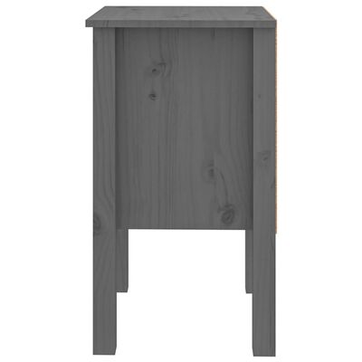 vidaXL Κομοδίνα 2 τεμ. Γκρι 40 x 35 x 61,5 εκ. από Μασίφ Ξύλο Πεύκου