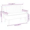 vidaXL Καναπές Σκούρο Γκρι 117 x 55,5 x 77 εκ. Υφασμάτινος
