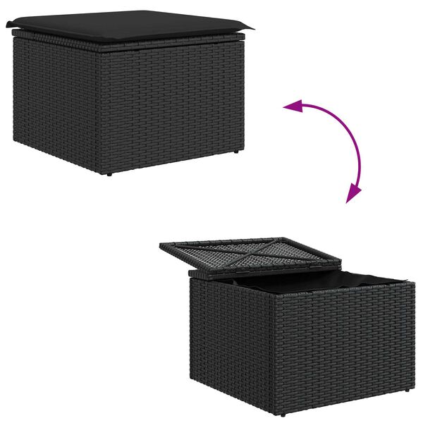vidaXL Σετ Καναπέ Κήπου 6 pcs Μαύρο