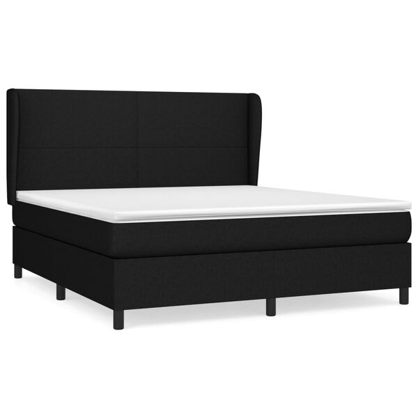 vidaXL &Kappa;&rho;&epsilon;&beta;ά&tau;&iota; Boxspring &mu;&epsilon; &Sigma;&tau;&rho;ώ&mu;&alpha; &Mu;&alpha;ύ&rho;&omicron; 160x200 &epsilon;&kappa;. &Upsilon;&phi;&alpha;&sigma;&mu;ά&tau;&iota;&nu;&omicron;