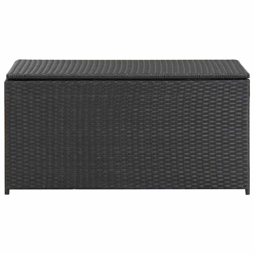 vidaXL Κουτί Αποθήκευσης Κήπου Μαύρο 100x50x50 εκ. από Συνθετικό Ρατάν