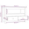 vidaXL Έπιπλο Τηλεόρασης Μελί Καφέ 79x35x52 εκ. από Μασίφ Ξύλο Πεύκου