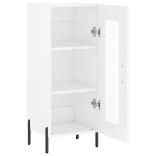 vidaXL Ντουλάπι Γυαλιστερό Λευκό 34,5x34x90 εκ. Επεξεργασμένο Ξύλο