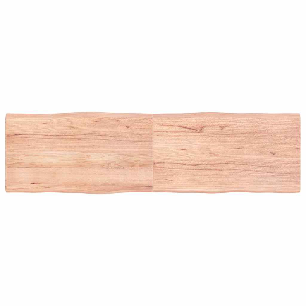 vidaXL Επιφ Τραπεζιού Αν Καφέ 180x50x(2-4)εκ.Ακατέργ. Μασίφ Ξύλο Δρυός