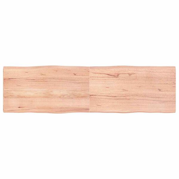 vidaXL Επιφ Τραπεζιού Αν Καφέ 180x50x(2-4)εκ.Ακατέργ. Μασίφ Ξύλο Δρυός
