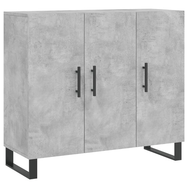 vidaXL Ντουλάπι Γκρι Σκυροδέματος 90x34x80 εκ. Επεξεργασμένο Ξύλο