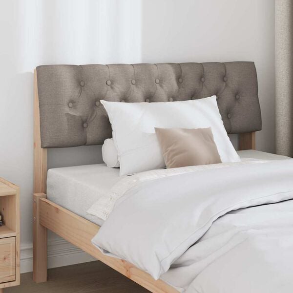 vidaXL Ταπετσαρισμένο κεφαλάρι Taupe 100 cm Στερεά ξυλεία πεύκου